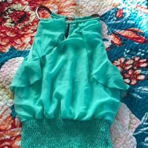 Turquoise blouse
